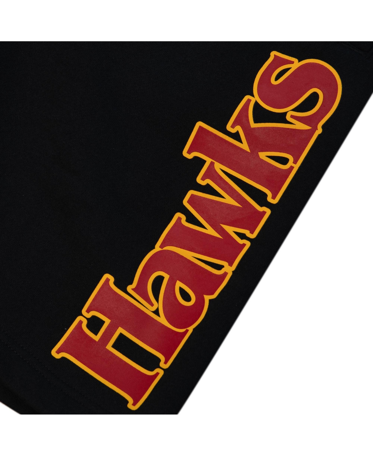 Mitchell & Ness Men's Black Atlanta Hawks Team Origins Fleece Shorts In Black