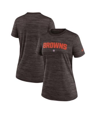 Nike - Women's Brown Cleveland Browns Sideline Velocity Performance T-Shirt