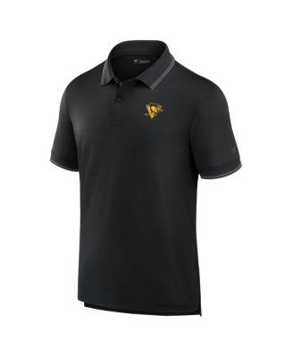 Men's Black Pittsburgh Penguins Front Office Pique&nbsp;Polo Shirt
