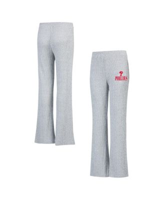 Concepts Sport - Women's Gray Philadelphia Phillies Juniper Rib Knit Flare Sleep Pants
