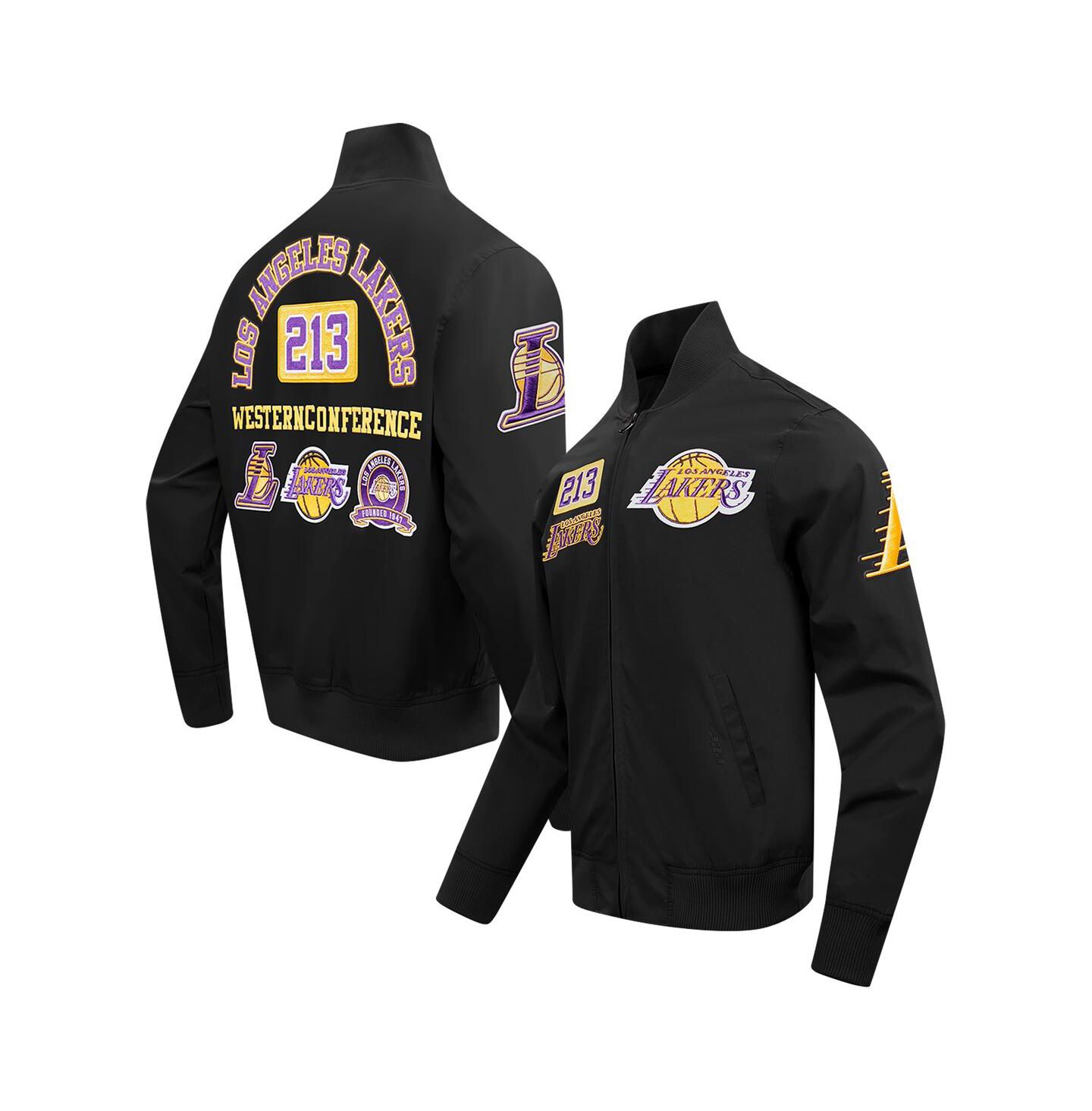 Мужская куртка Pro Standard Black Los Angeles Lakers Area Code Twill Full-Zip — фото 1