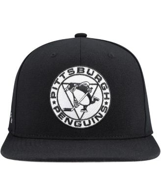 Men's Black Pittsburgh Penguins Team Snapback Hat