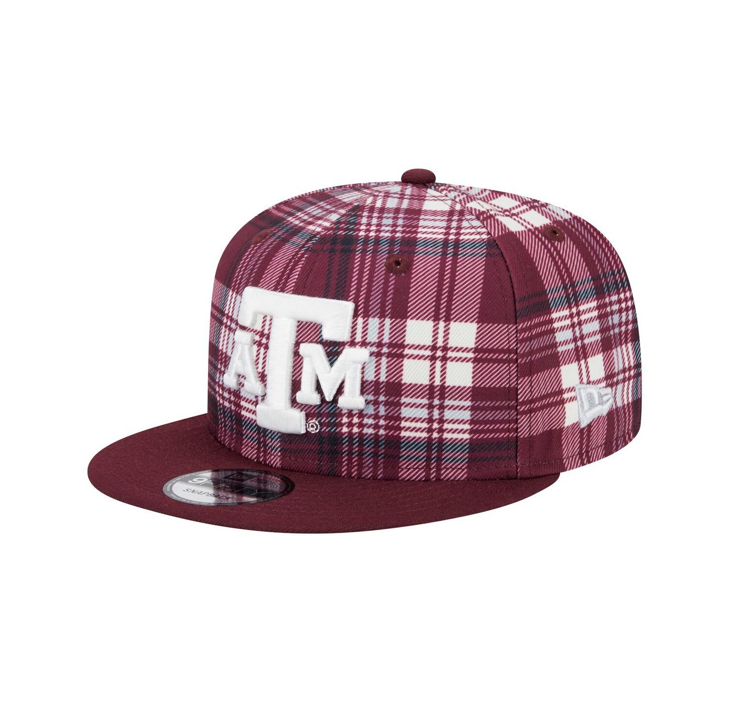 Men's Maroon Texas A&M Aggies Plaid 9FIFTY Snapback Hat