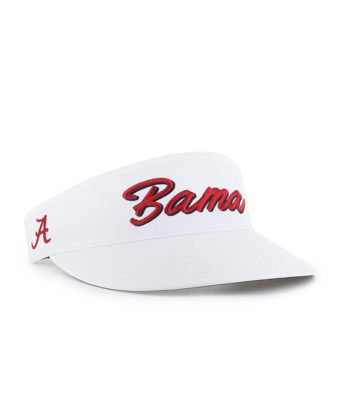 Men's White Alabama Crimson Tide Melbourne Brrr Adjustable Visor Hat - White