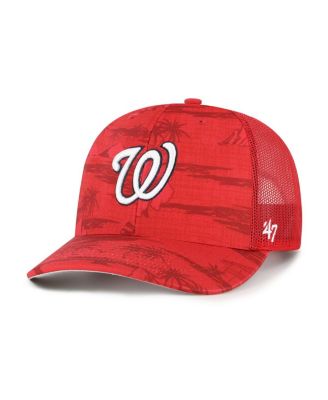 '47 Brand - Men's Red Washington Nationals Fiji Trucker Adjustable Hat