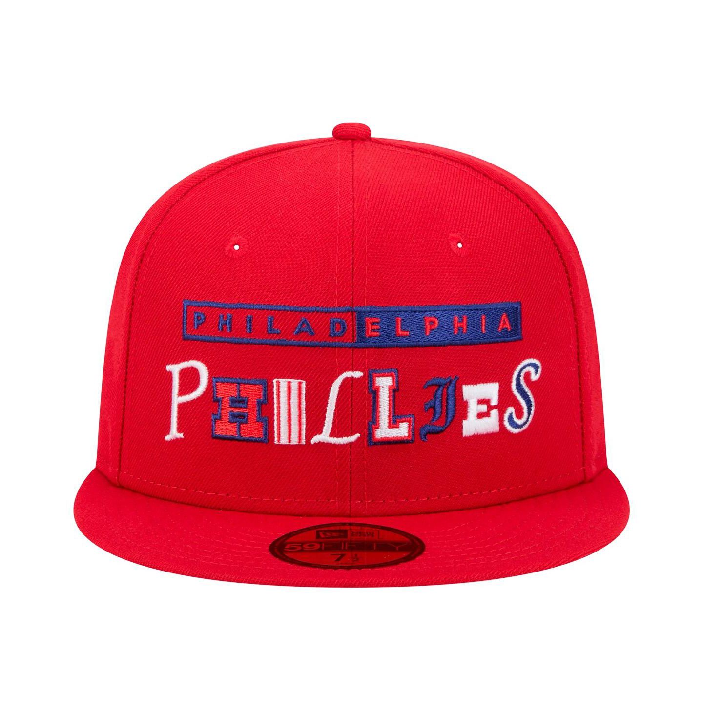 Мужская кепка New Era Red Philadelphia Phillies Ransom 59FIFTY Fitted Hat — фото 2