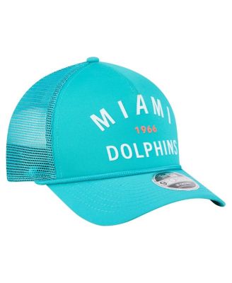 Men's Aqua Miami Dolphins Active Minimalist M-Crown A-Frame 9FORTY Adjustable Hat