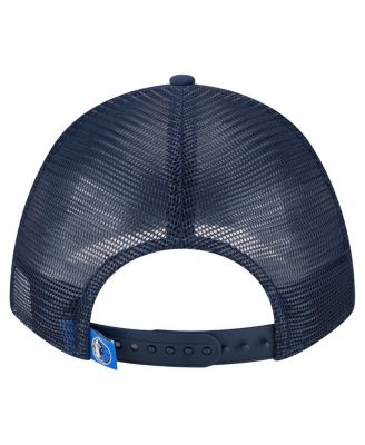 Men's Navy Dallas Mavericks Minimalist A-Frame 9FORTY Trucker Hat