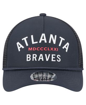 Men's Navy Atlanta Braves Minimalist 9FORTY A-Frame Adjustable Hat