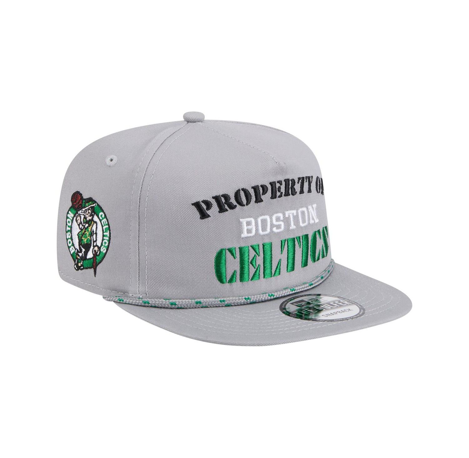 Men's Gray Boston Celtics Throwback Property Of Golfer Snapback Hat