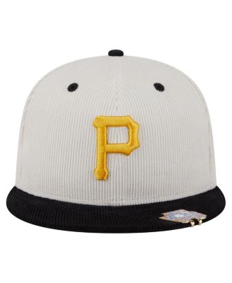 Men's Cream/Black Pittsburgh Pirates Two-Tone Corduroy 59FIFTY Fitted Hat