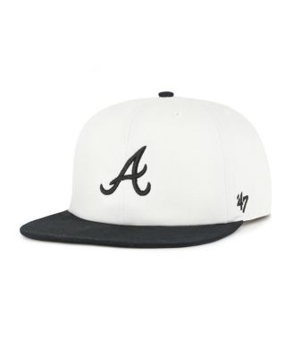 Men's White/Black Atlanta Braves Foundation Captain Snapback Hat