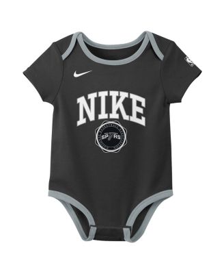 Newborn Black/Gray&nbsp;San Antonio Spurs Just Do It 2-Pack Bodysuit Set