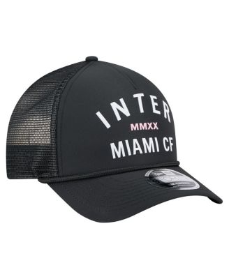 Men's&nbsp;Black Inter Miami CF Minimalist A-Frame 9FORTY Adjustable Hat