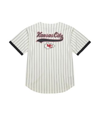 Men's Cream Kansas City Chiefs Final Seconds Vintage Logo Mesh Button-Up Shirt