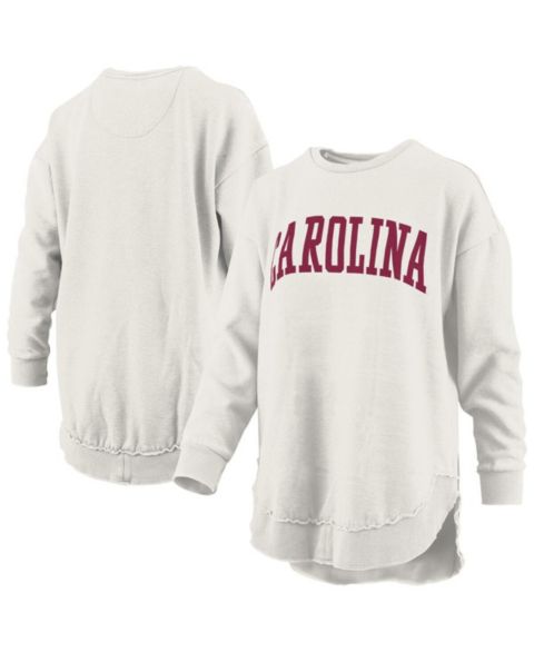 Женская толстовка Pressbox Oatmeal South Carolina Gamecocks Mélange Poncho Vintage Fleece Long Sleeve Pullover