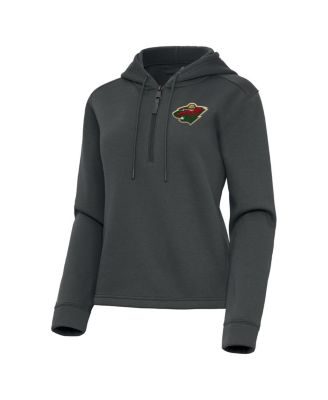 Women's Pewter Minnesota Wild Contemporary Quarter-Zip Hoodie