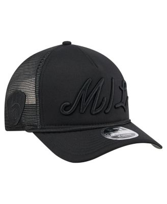 Men's Black Milwaukee Brewers City Initial 9FORTY A-Frame M-Crown Adjustable Trucker Hat
