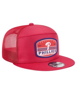Men's Red Philadelphia Phillies Split Panel 9FIFTY Trucker Snapback Hat