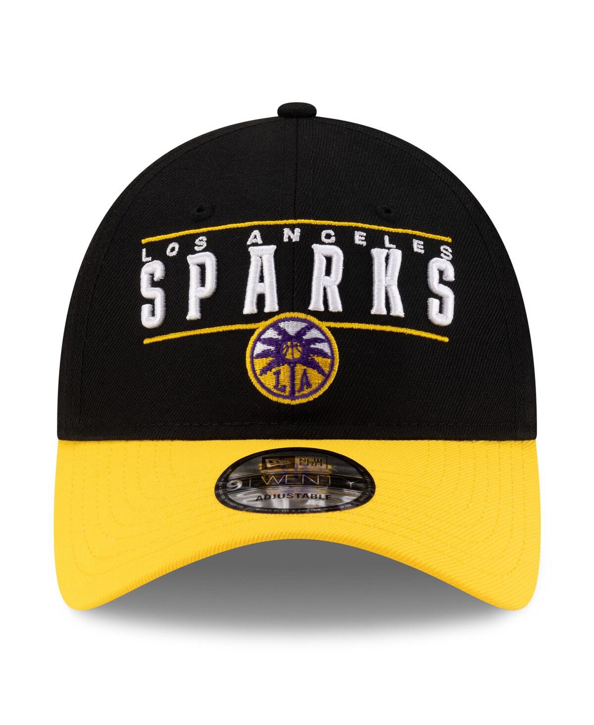 New Era Men's And Women's Black/gold Los Angeles Sparks 2025 Wnba Draft 9twenty Adjustable Hat