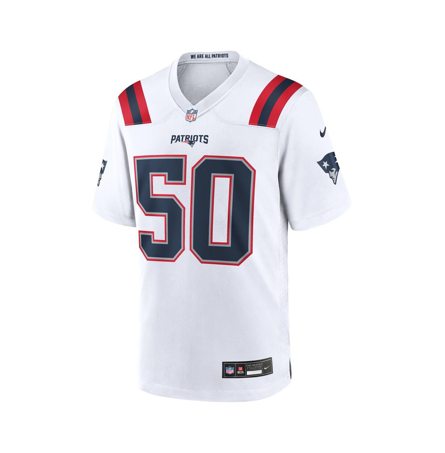 Мужской топ Nike Mike Vrabel White New England Patriots Retired Player Game Jersey — фото 2
