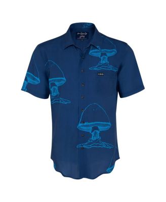 Men's Blue The Allman Brothers Band Large Mushroom Button-Down Shirt