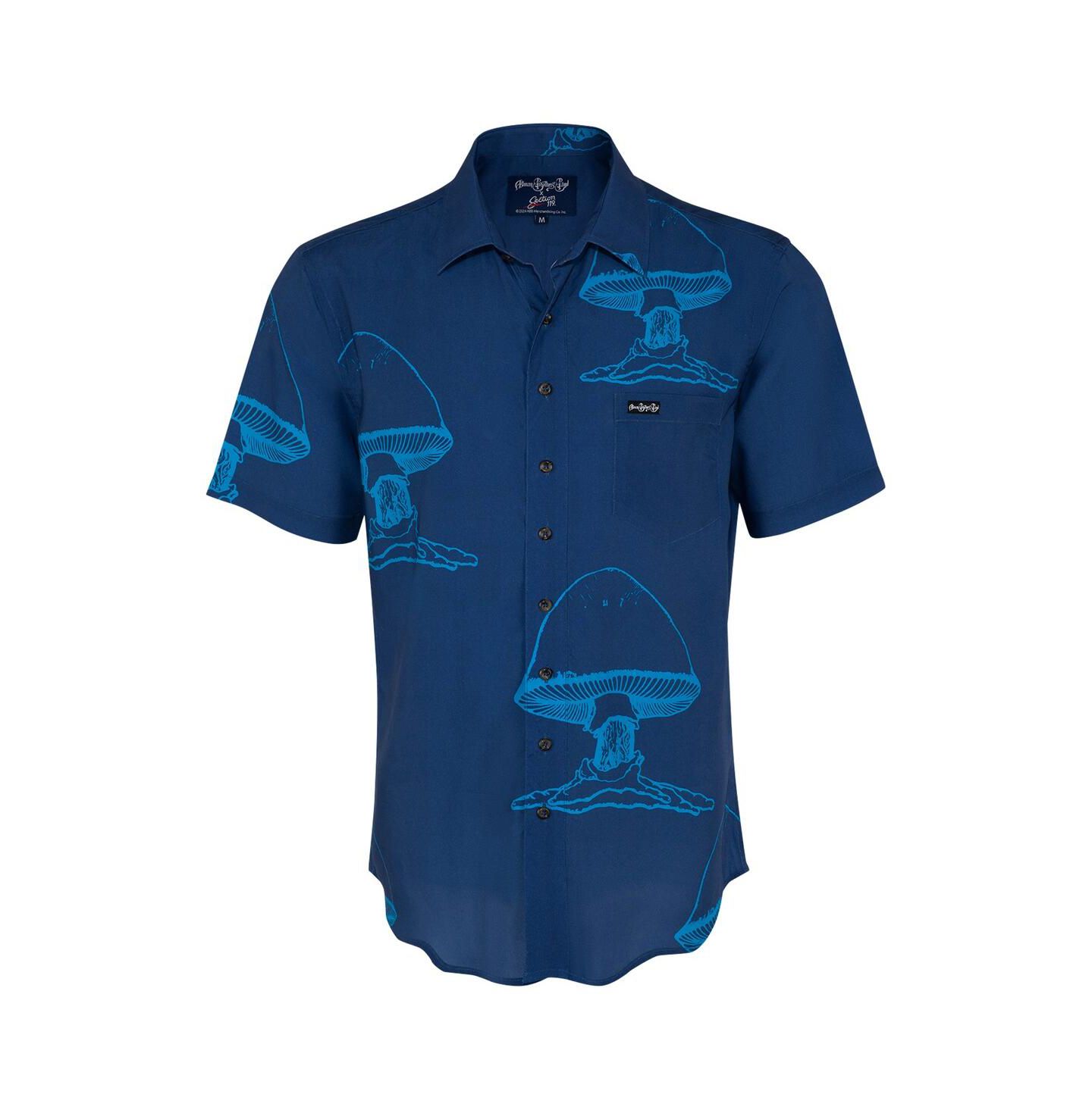 Мужская рубашка Section 119 Blue The Allman Brothers Band Large Mushroom Button-Down — фото 2