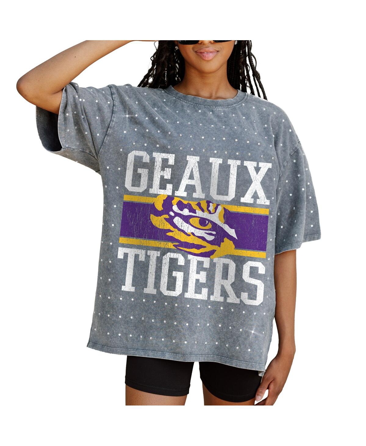 Women's Gray Lsu Tigers On the Ball Oversized T-Shirt - Gray