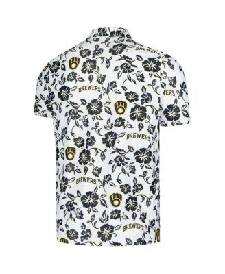 Men's White Milwaukee Brewers Pua Performance Polo Shirt