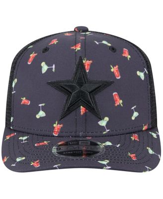 Men's Navy/Black Dallas Cowboys Adventure Drinks Pattern 9SEVENTY Stretch-Snap Hat