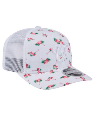 Men's White Washington Nationals Flamingo Mesh Back 9SEVENTY Stretch-Snap Hat