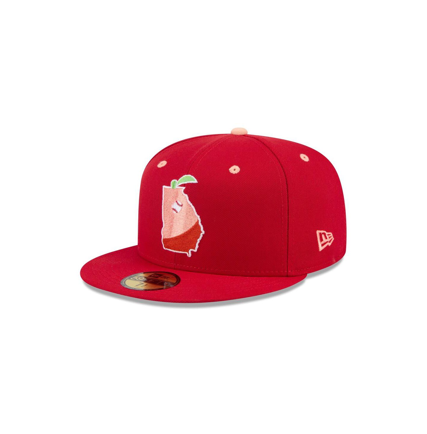 Мужская кепка New Era Red Gwinnett Stripers Theme Nights 59FIFTY Fitted Hat — фото 1