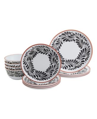 Melamine 12 Pc. Dinnerware Set, Service for 4