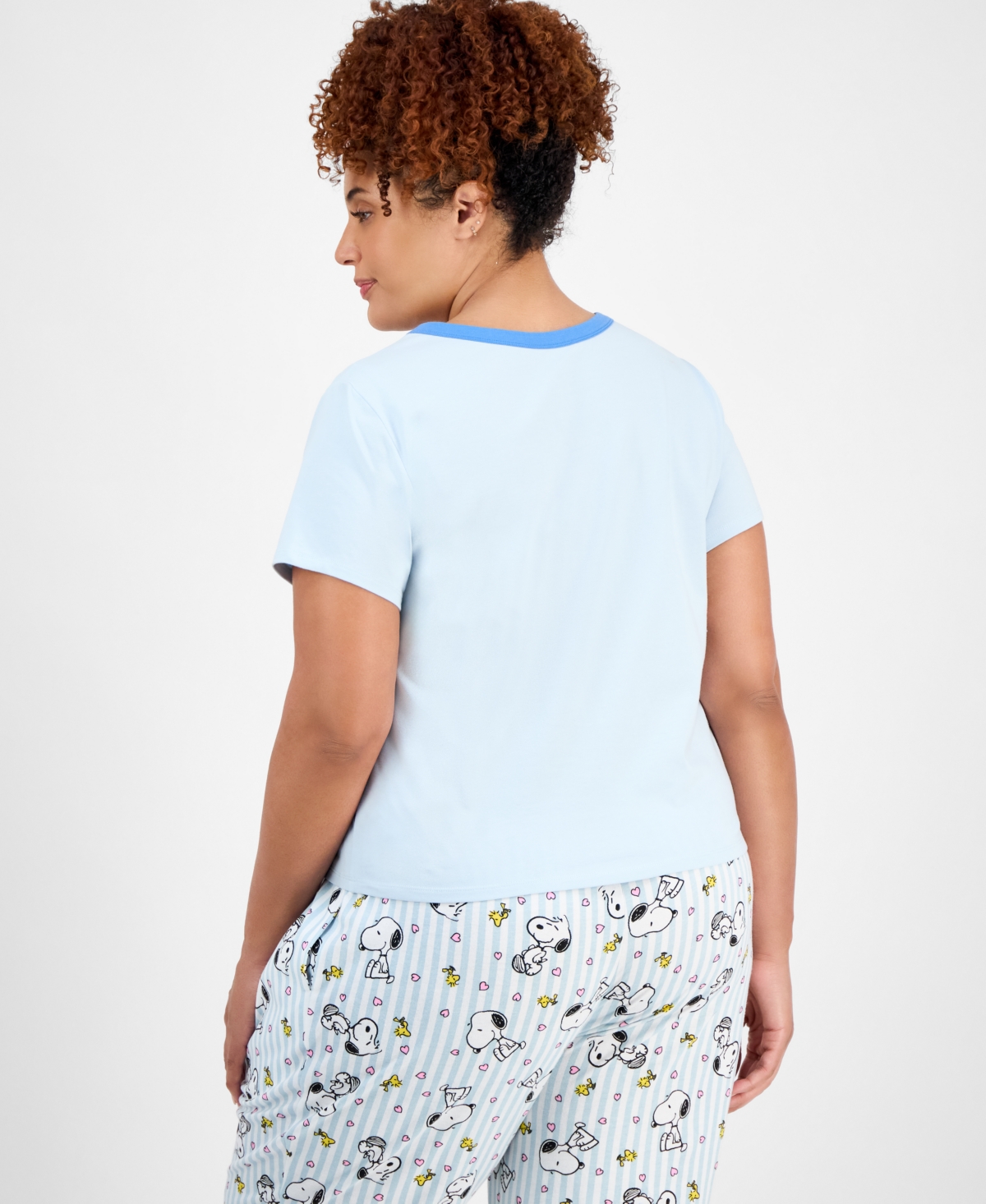 Love Tribe Trendy Plus Size Snoopy-graphic Baby T-shirt In Blue