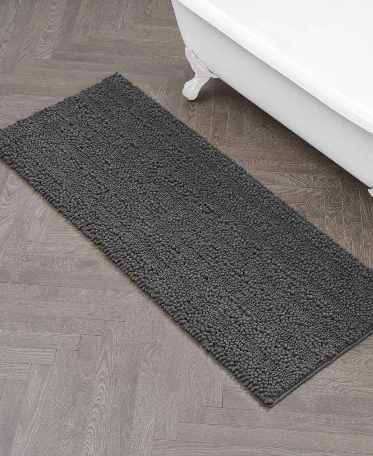 Laura Ashley Astor Chenille Bath Mat, 24" X 60"