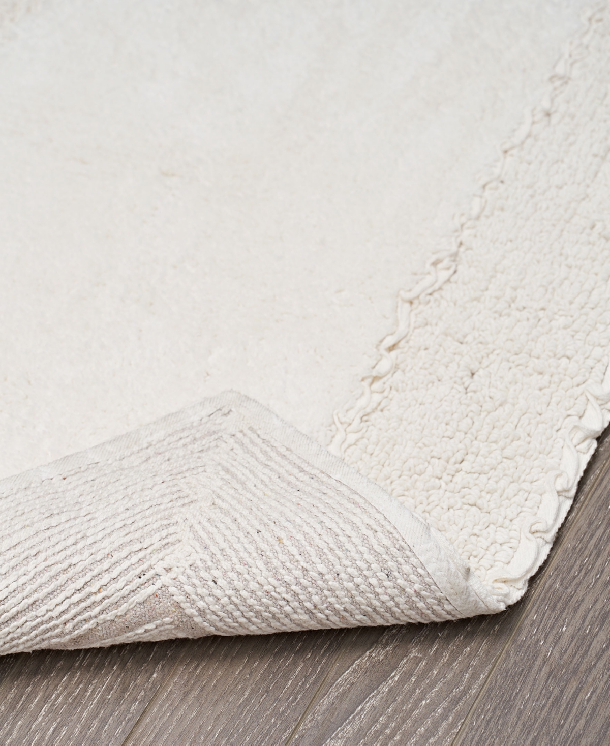 Laura Ashley Cotton Ruffled Bath Rug, 17" X 24"