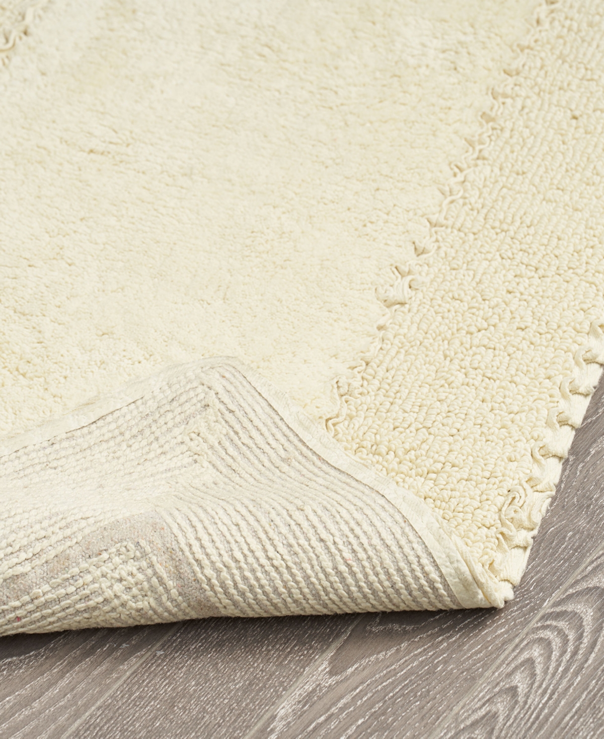 Laura Ashley Cotton Ruffled Bath Rug, 27" X 45"