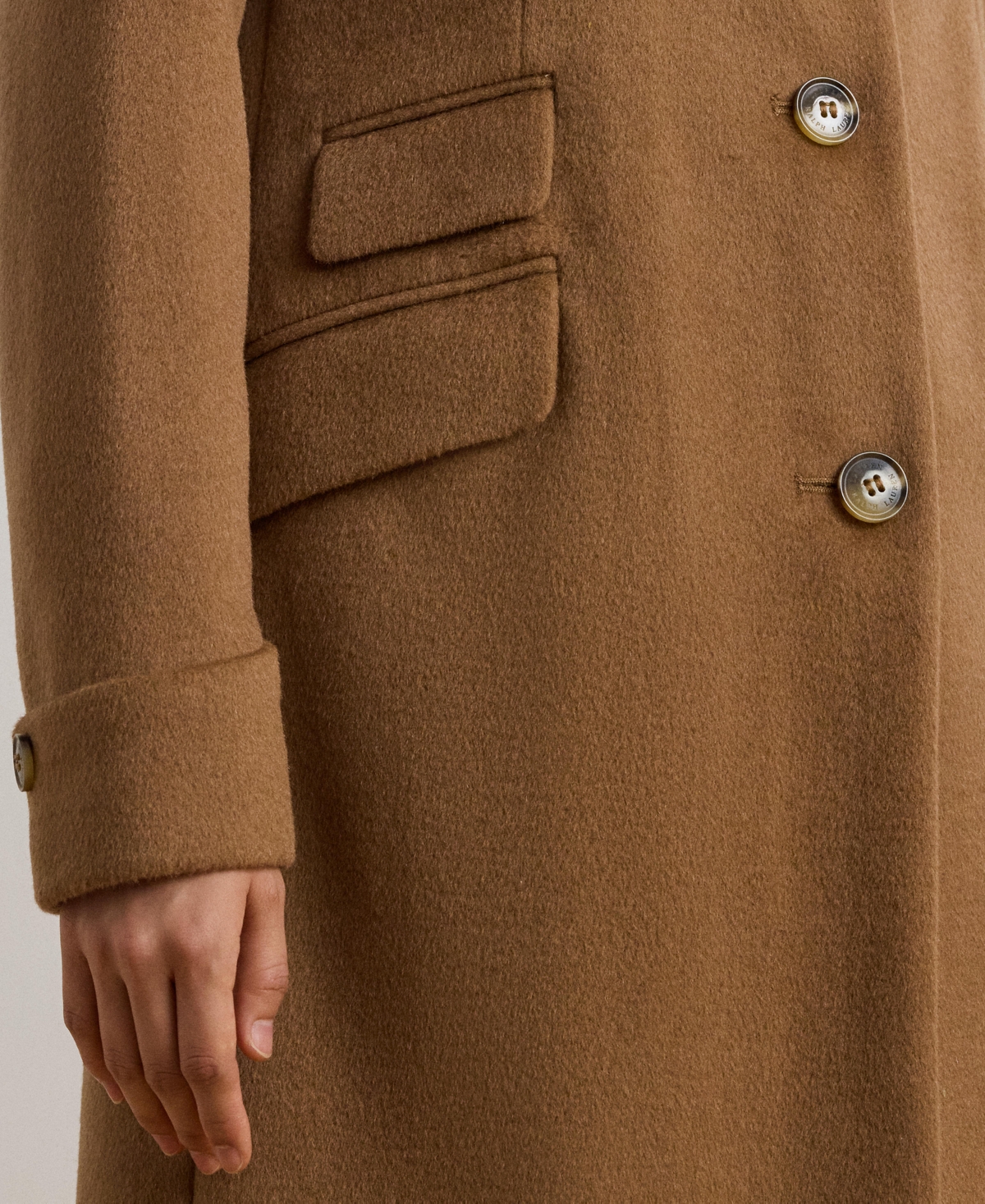 Ralph Lauren Petite Notched-collar Walker Coat In Brown