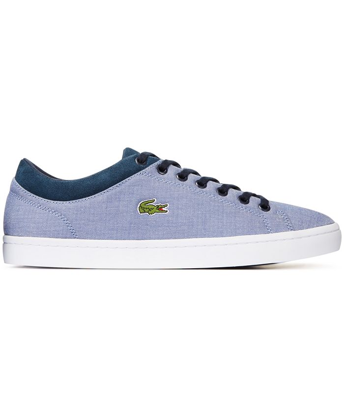 Lacoste Men's Canvas Straightset Lace-Up Sneakers - Macy's