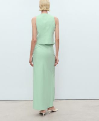 Women's Linen-Blend Straight Skirt