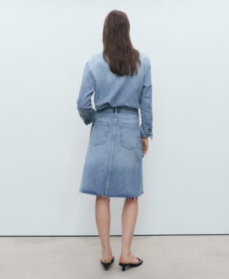Women's Denim Midi Skirt