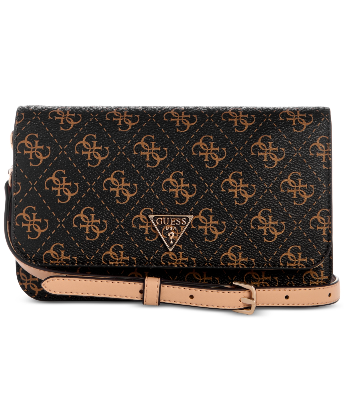 Noelle Ii Logo Crossbody Flap Bag - Brown Logo