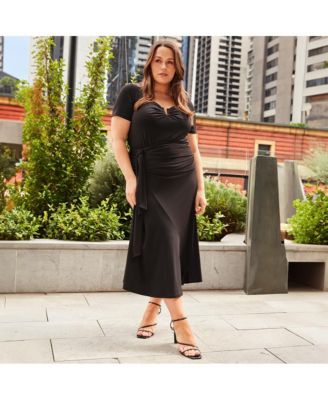 Plus Size Octavia Faux-Wrap Skirt
