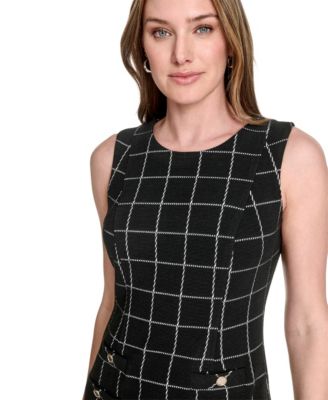 Women's Windowpane Sheath Dress