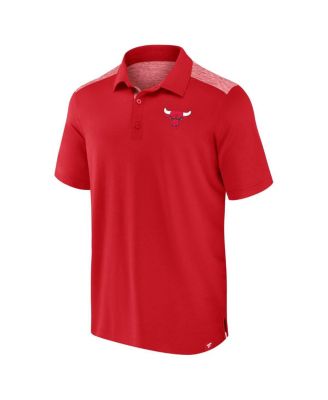 Men's Red Chicago Bulls Iconic Brushed Blocked Polo Shirt