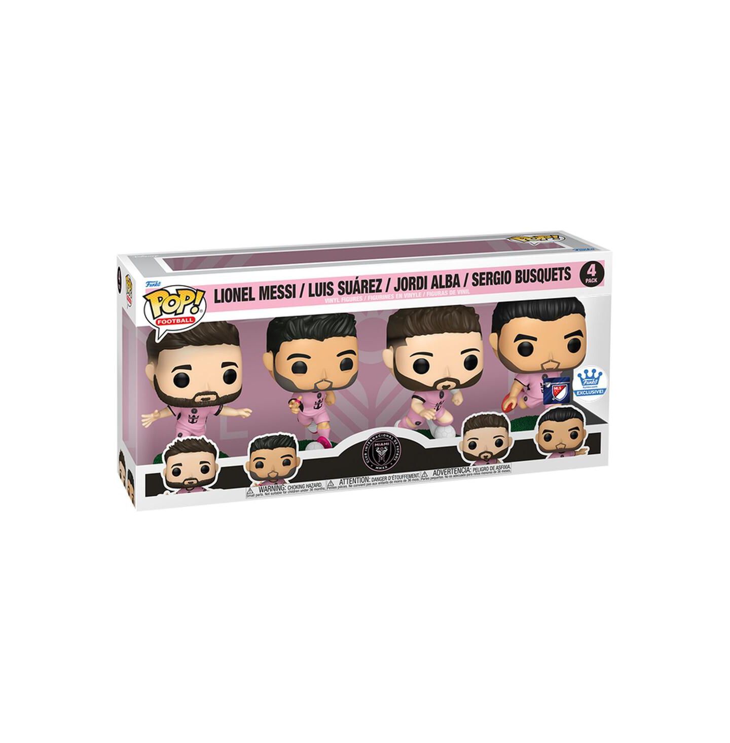 Детские фигурки Funko Jordi Alba, Sergio Busquets, Luis Suarez, Lionel Messi Inter Miami CF Pop Vinyl Figure Set of 4 — фото 1