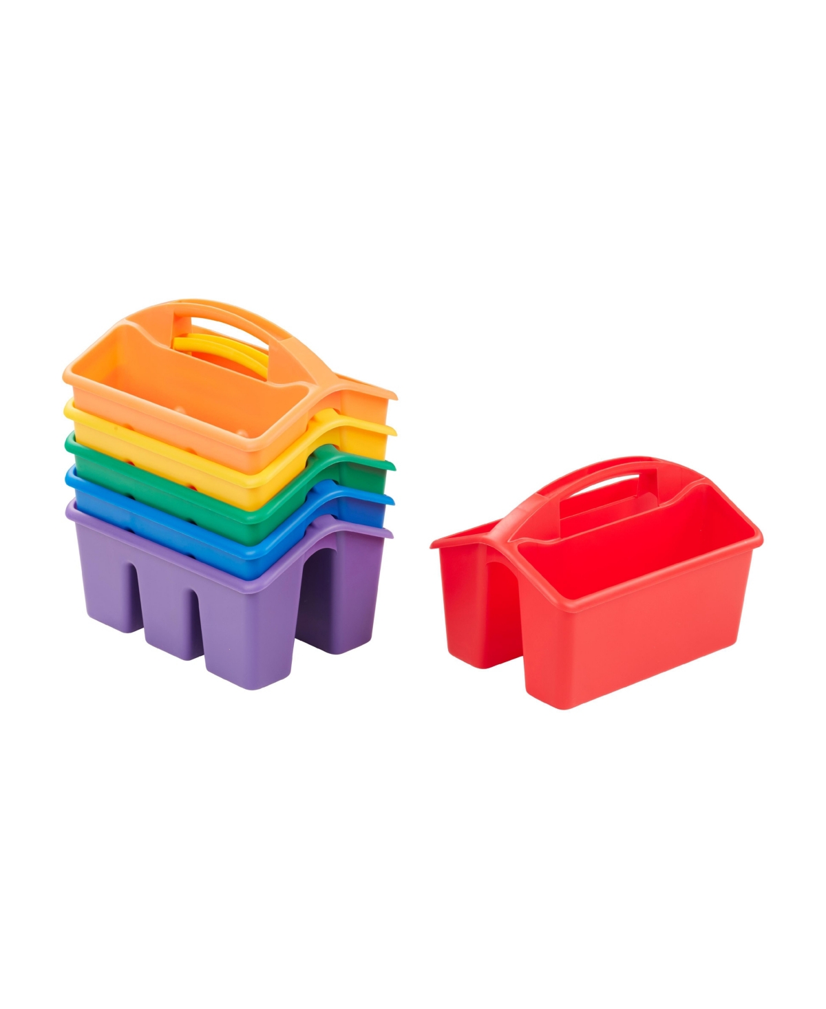 4-Compartment Small Caddy, 6-Pack - Black
