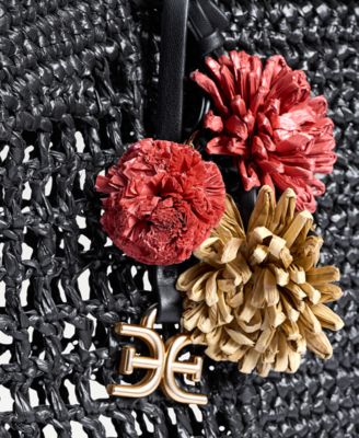 Marcie Open Weave Raffia Tote