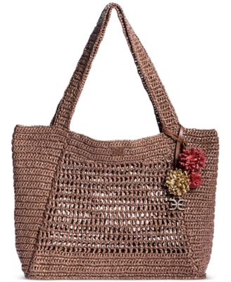 Marcie Open Weave Raffia Tote