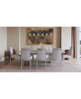 Tivie 9-Pc. Dining Set (Rectangular Table & 8 Wood Dining Chairs)